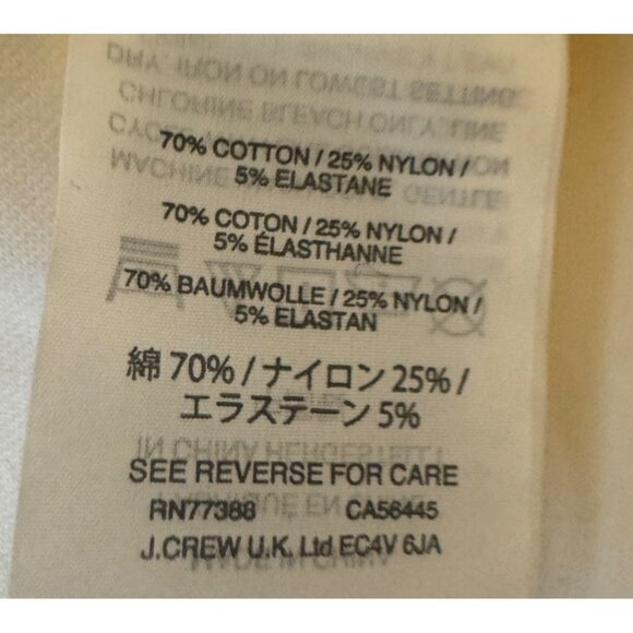 NWT J.Crew Medium Off White Sleeveless Peplum - Picture 9 of 16